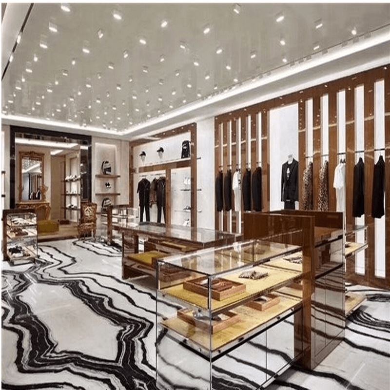 Panda White Marble Fllor Tiles for Shopping Mall.png