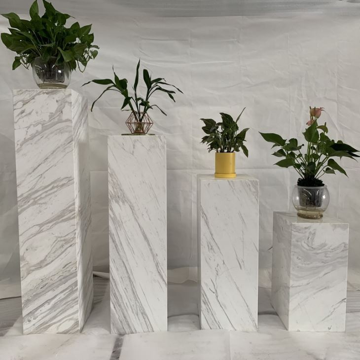 Volakas Marble Flowerpot Column