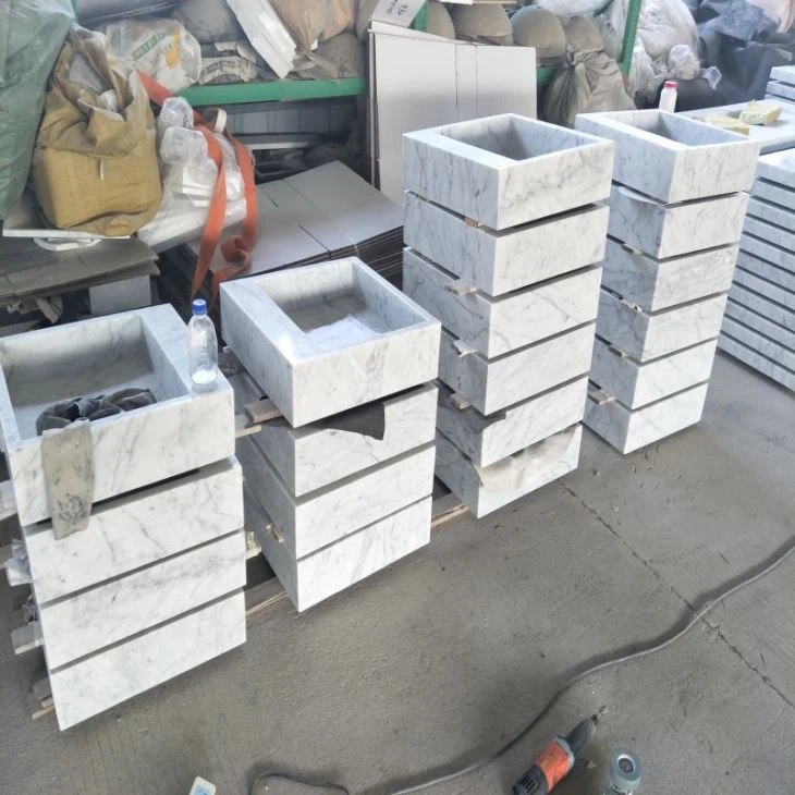 Chinese Carrara White Marble Sink