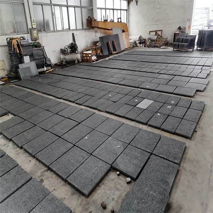 Black Granite Block Steps Stair