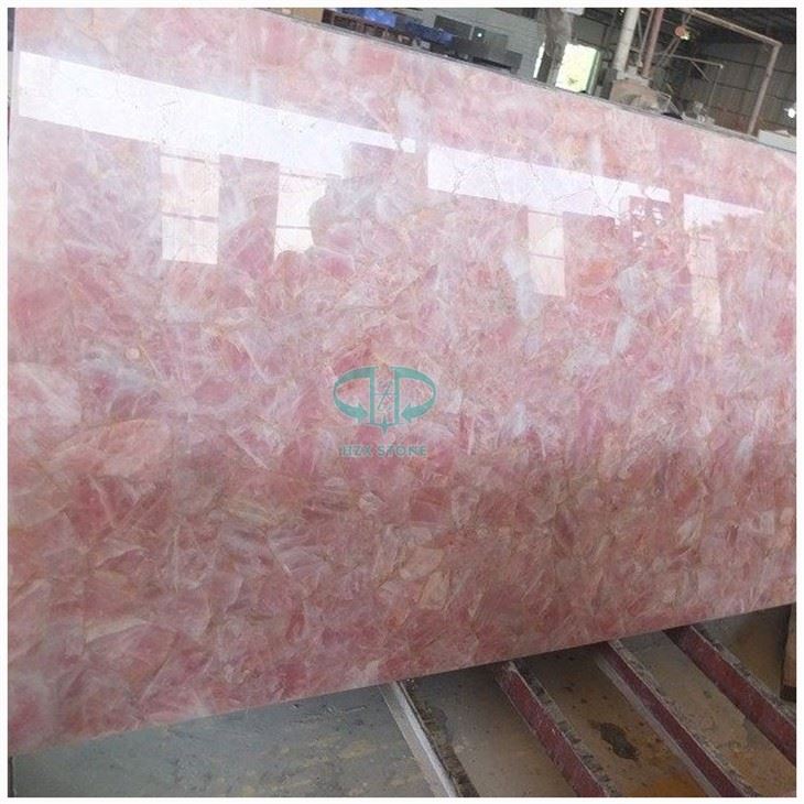 Rose Quartz Gemstone Slab