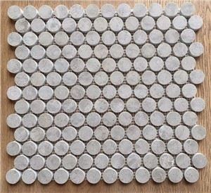Új Lady Grey Penny kerek mozaik fali csempe